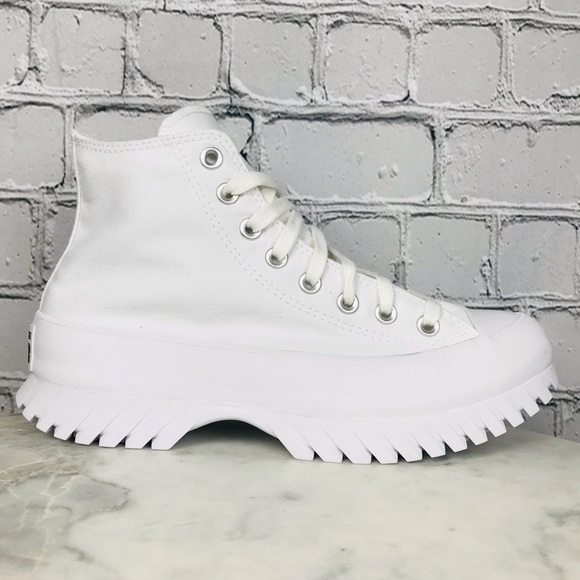 Converse Chuck Taylor All Star Adult Unisex Lugged Platforms Shoes A00871C White - Picture 6 of 11